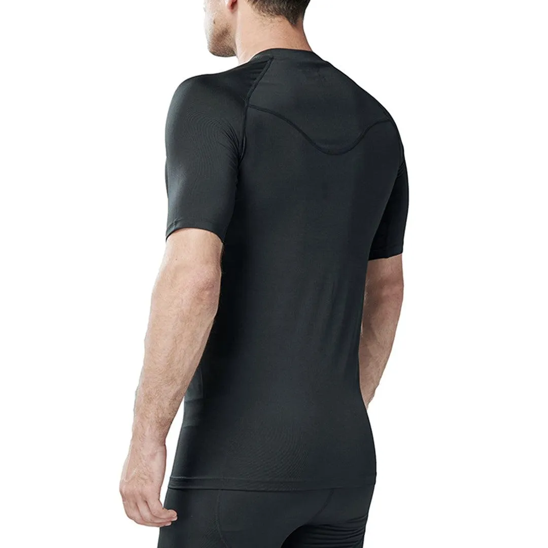 Land-to-Water UPF50  Short Sleeve Black Rash Guard - Black