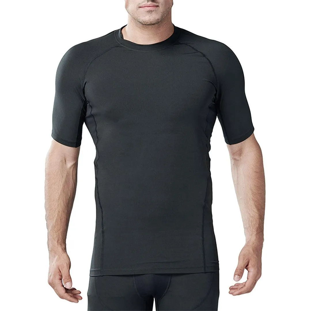 Land-to-Water UPF50  Short Sleeve Black Rash Guard - Black