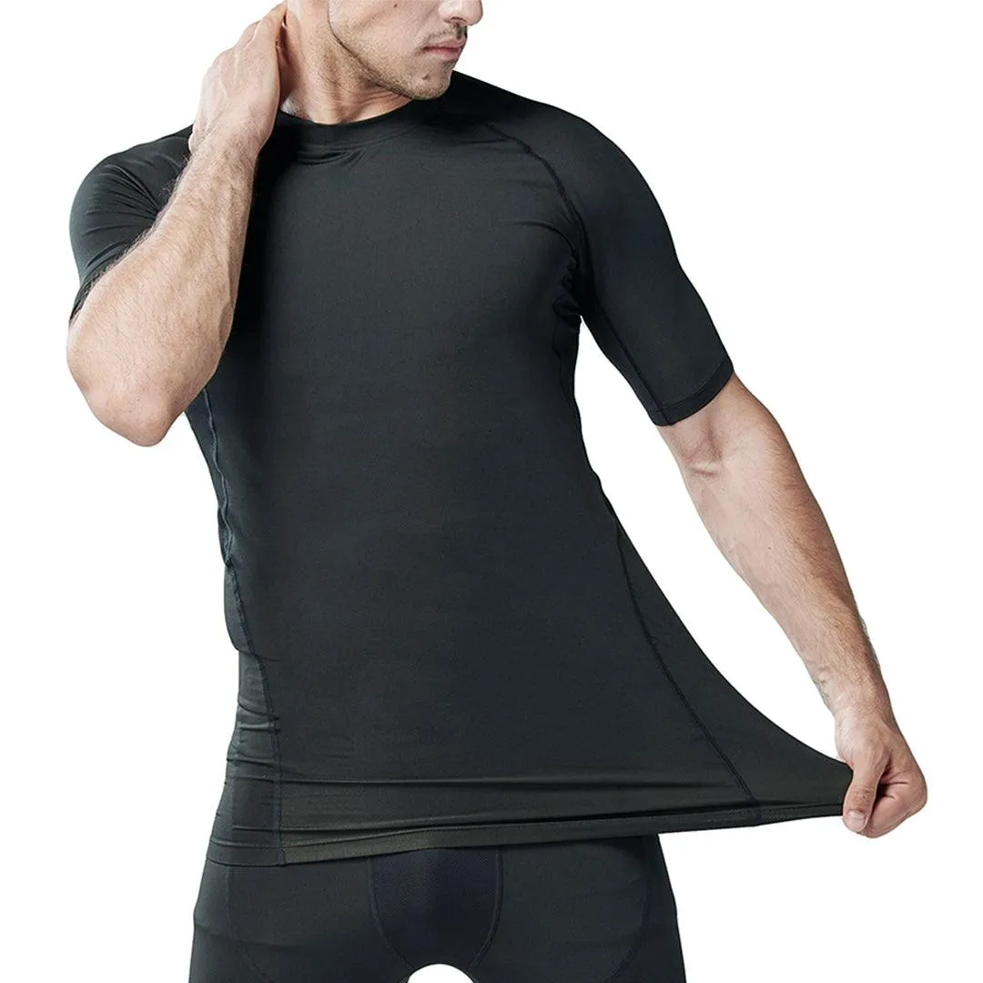 Land-to-Water UPF50  Short Sleeve Black Rash Guard - Black