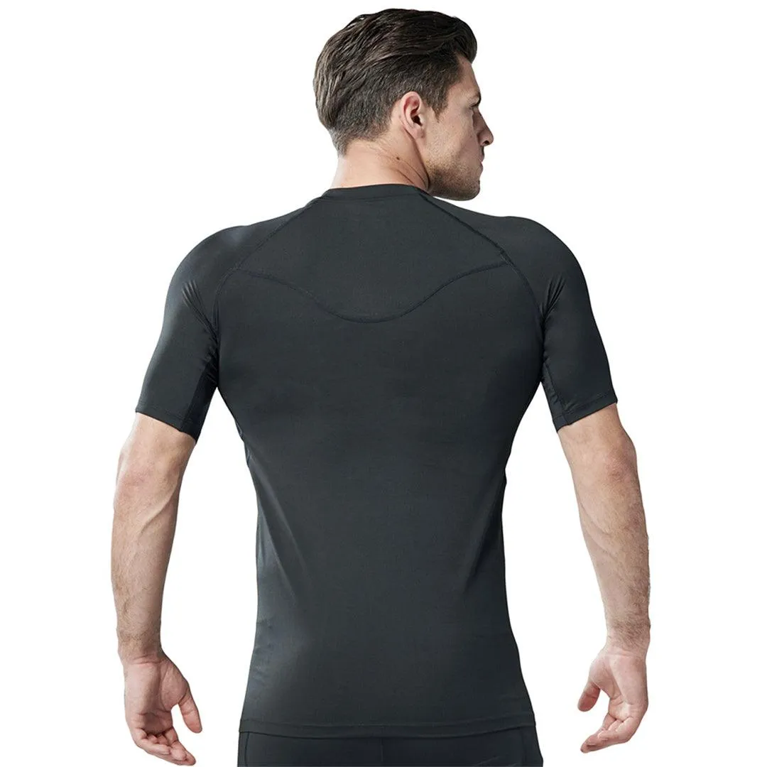 Land-to-Water UPF50  Short Sleeve Black Rash Guard - Black