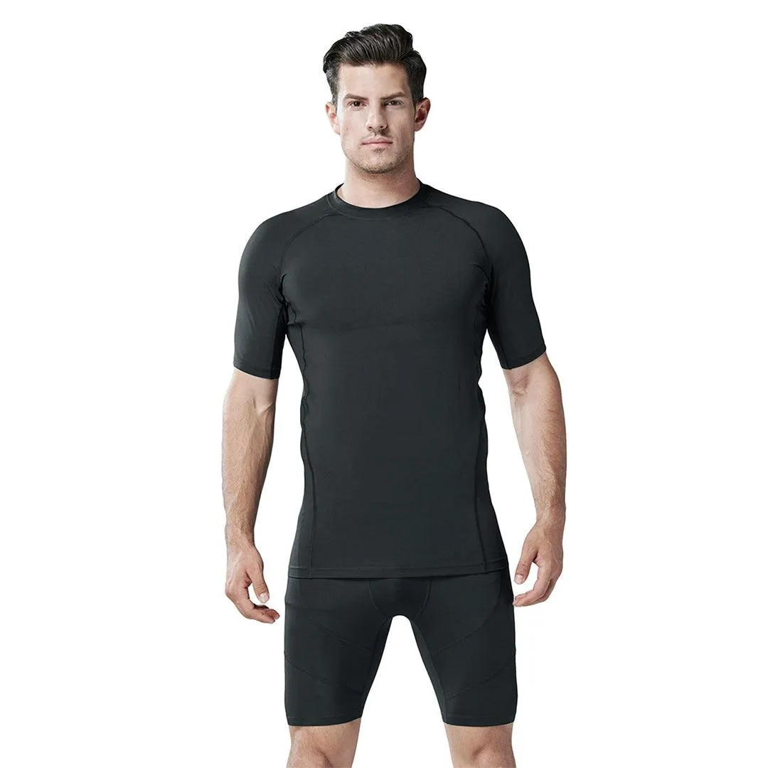 Land-to-Water UPF50  Short Sleeve Black Rash Guard - Black