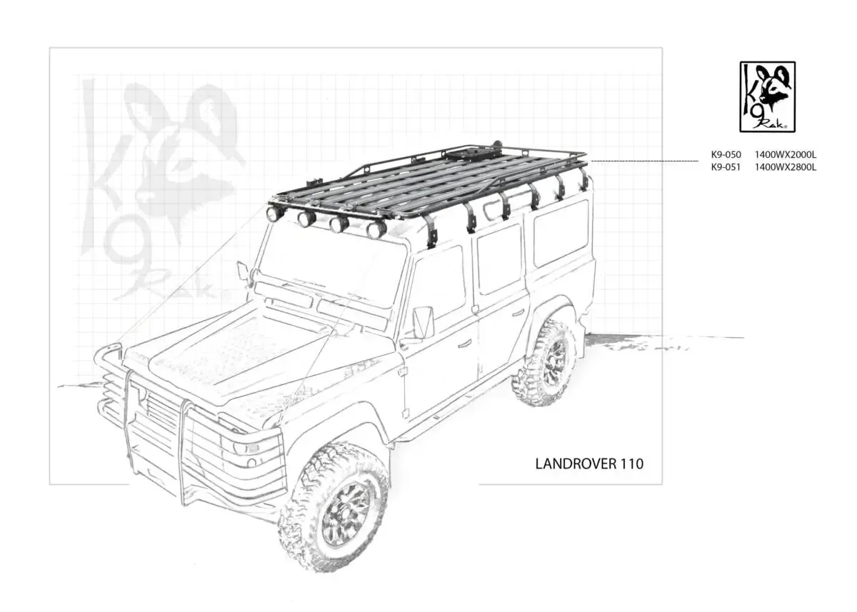 Landrover Defender 110 K9 Roof Racks Expedition Quality