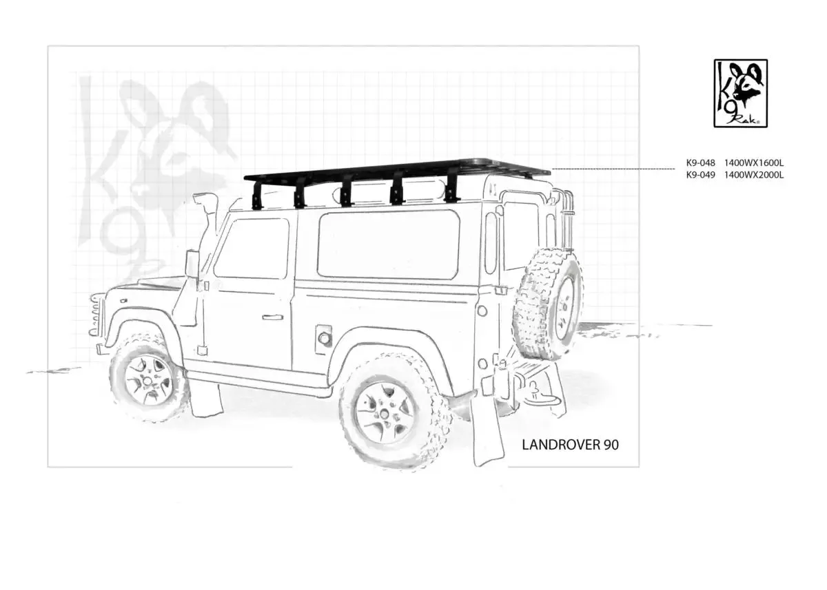 Landrover Defender 90 K9 Roof Racks Expedition Quality