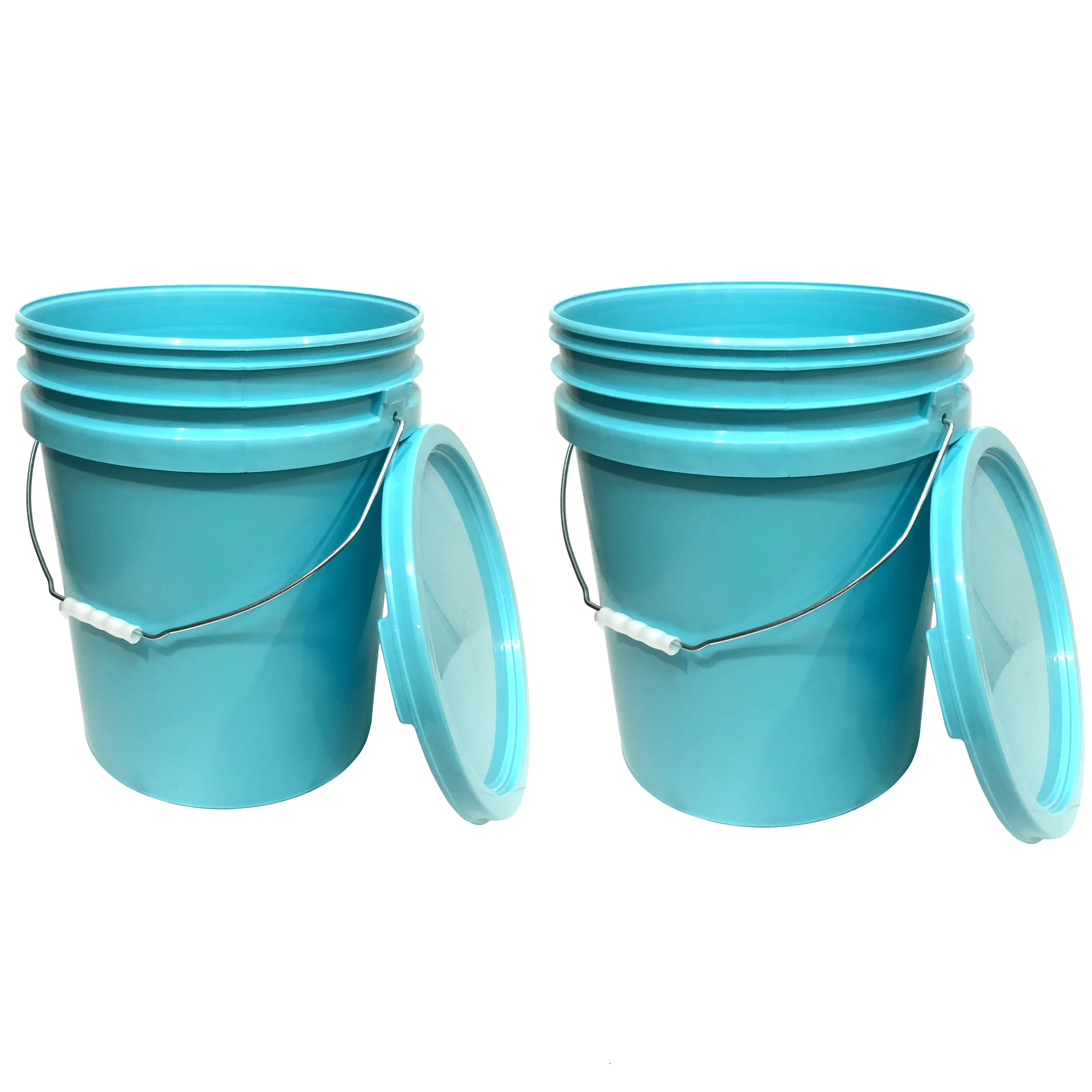 Lee Fisher Sports Bucket - 5 Gallon Bucket Metal handle with Lid, Blue