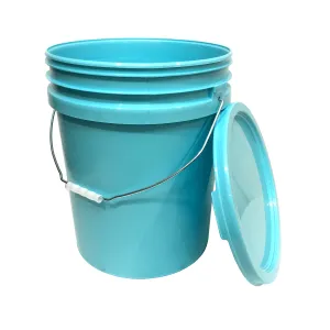 Lee Fisher Sports Bucket - 5 Gallon Bucket Metal handle with Lid, Blue
