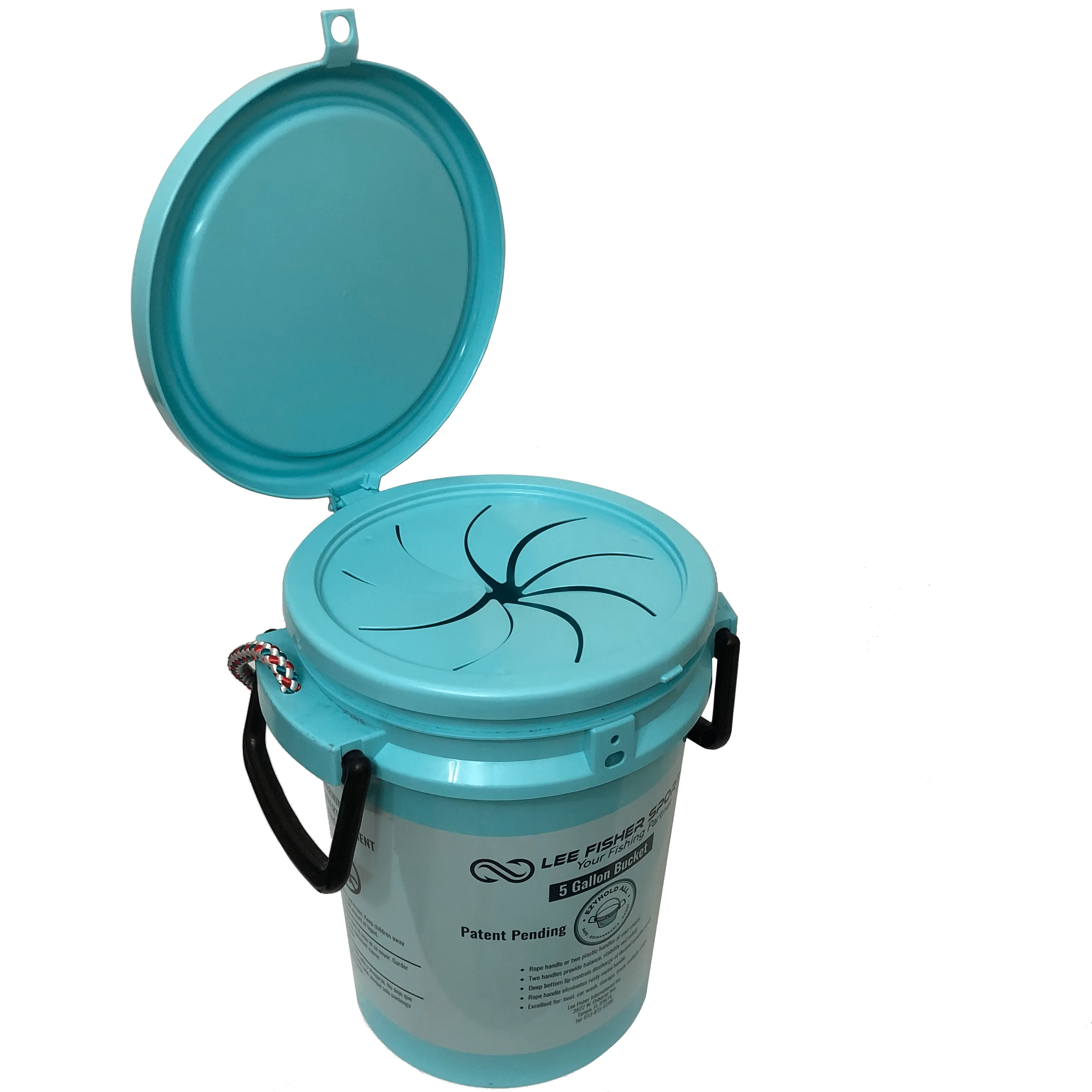 Lee Fisher Sports Bucket Trash Cover with Lid fit most bucket
