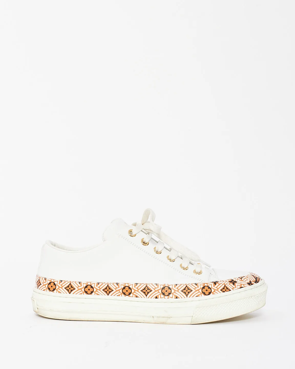 Louis Vuitton White Leather Stellar Low Top Sneakers - 36