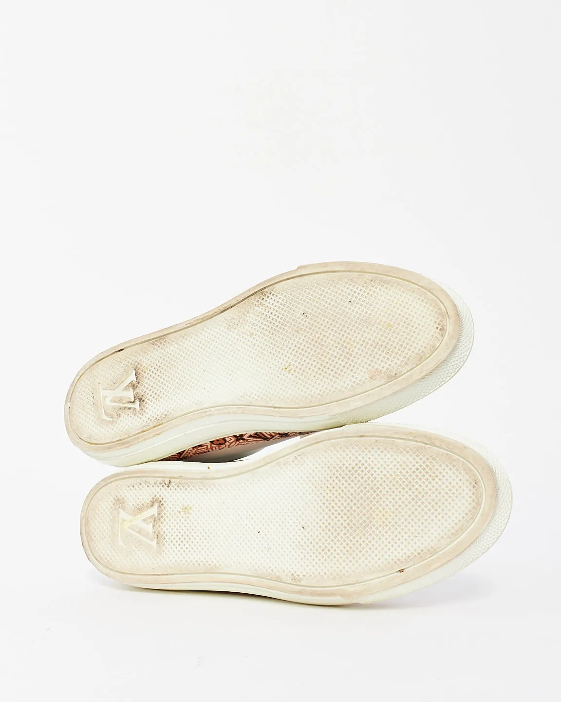 Louis Vuitton White Leather Stellar Low Top Sneakers - 36