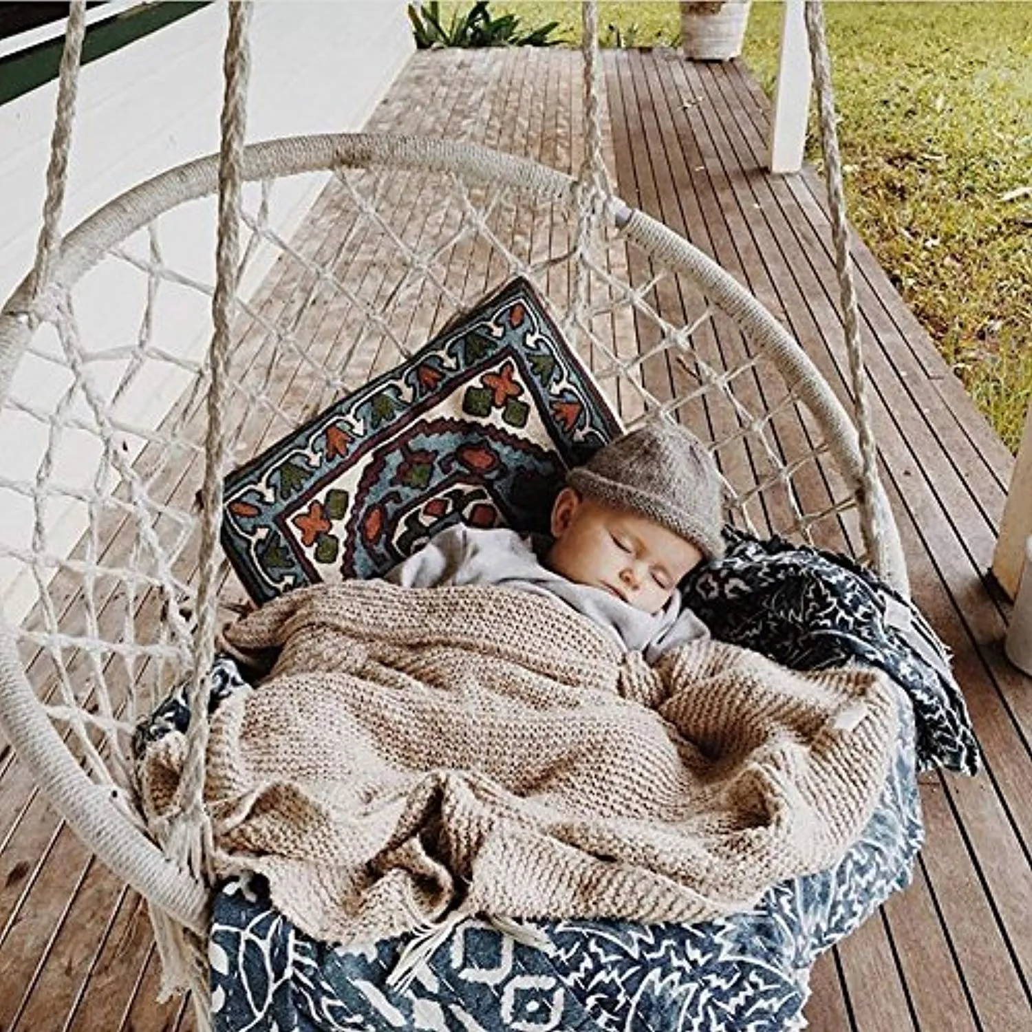 Macrame Hammock Chair for Indoor or Outdoor