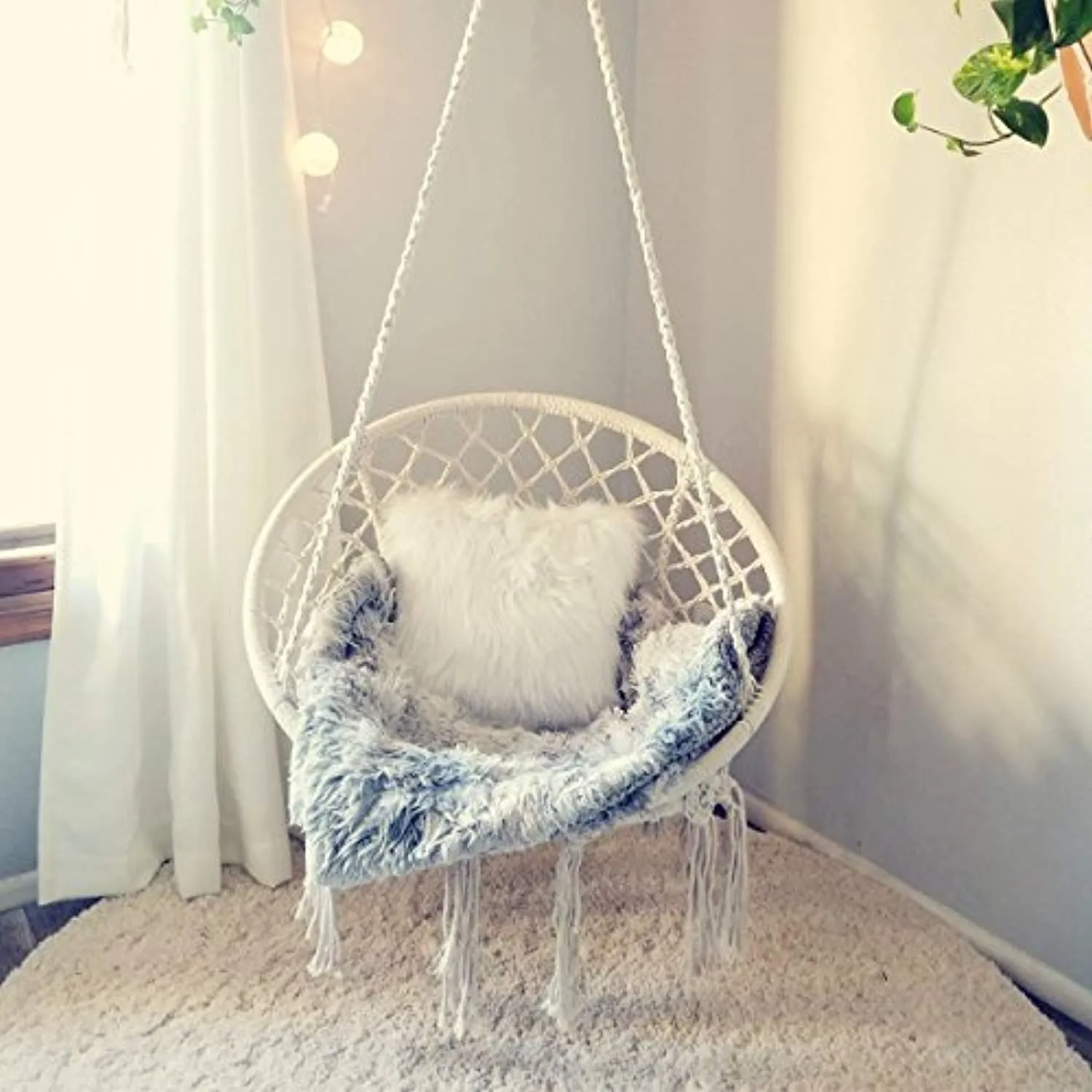 Macrame Hammock Chair for Indoor or Outdoor
