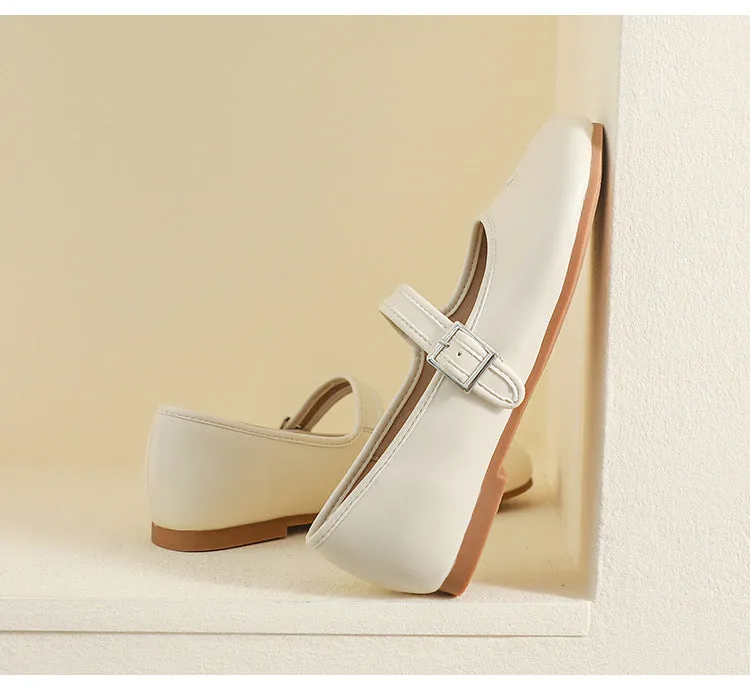 Mary Jane Shoes Cute Slim Split Toe Soft Flat Women's Shoes