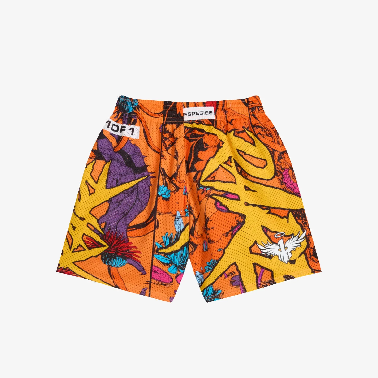 Melo Phoenix AOP Mesh Shorts - Orange Glow