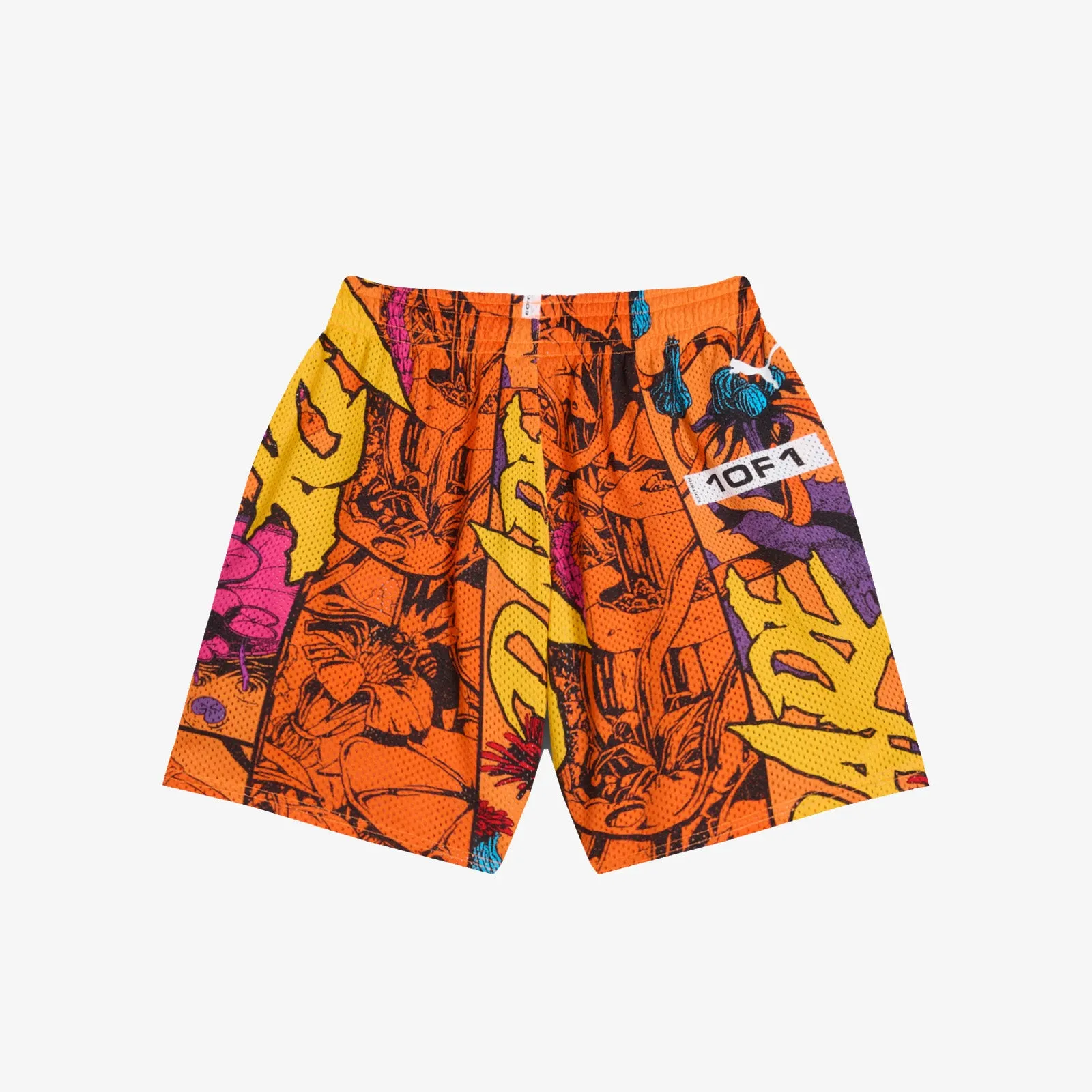 Melo Phoenix AOP Mesh Shorts - Orange Glow