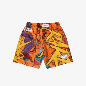 Melo Phoenix AOP Mesh Shorts - Orange Glow