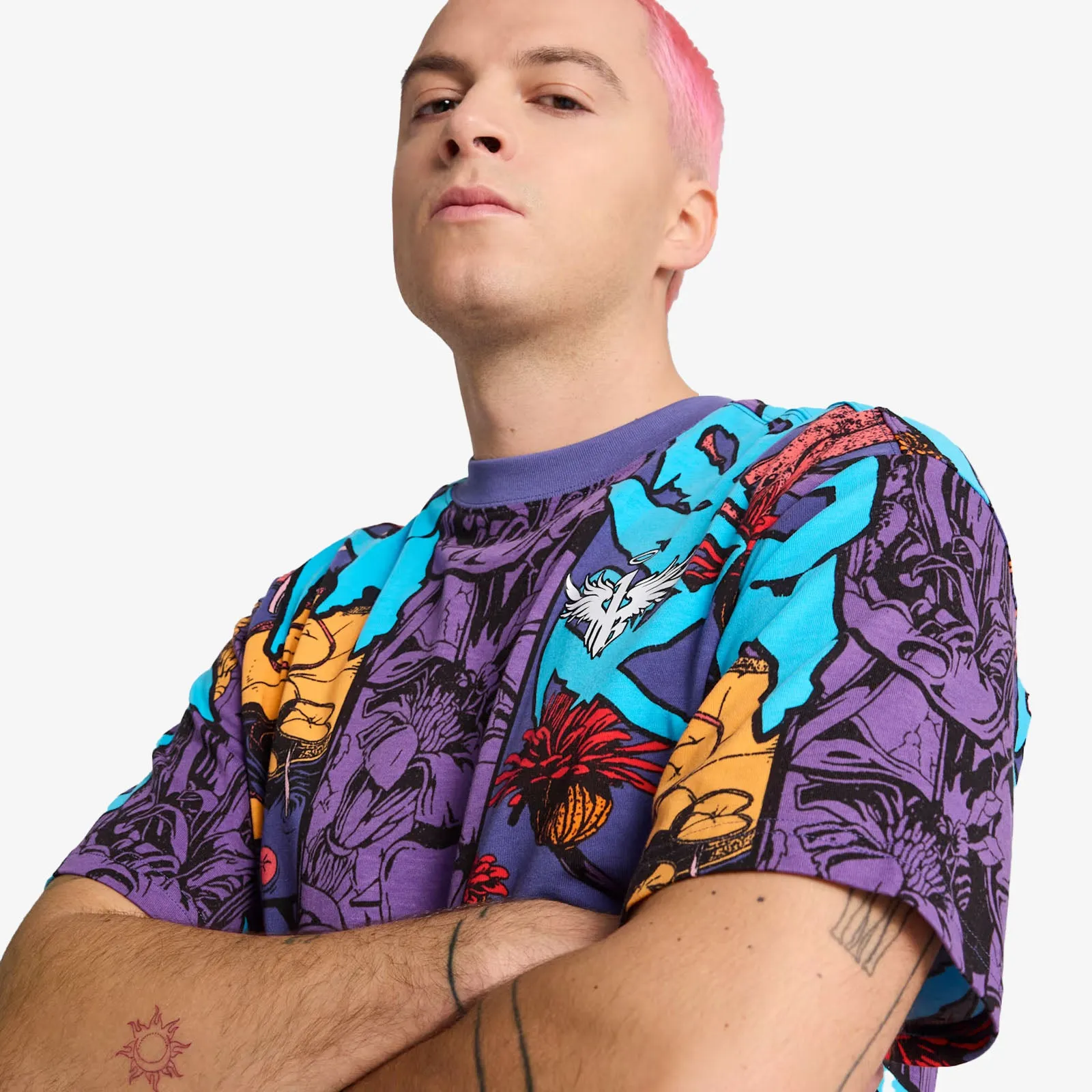 Melo Phoenix AOP T-Shirt - Blue Crystal