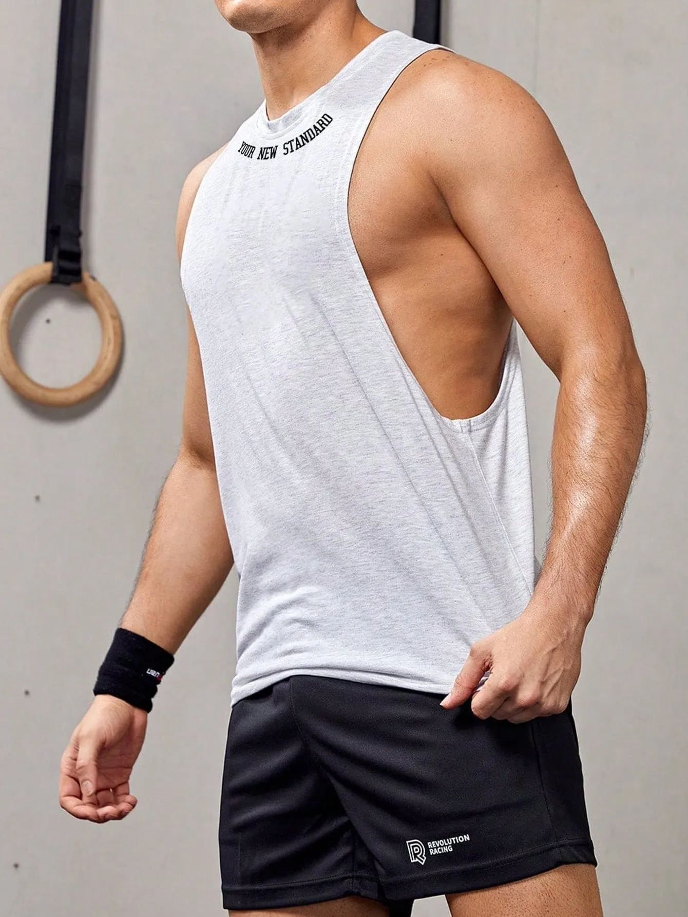 Men Letter Graphic Sports Tank Top