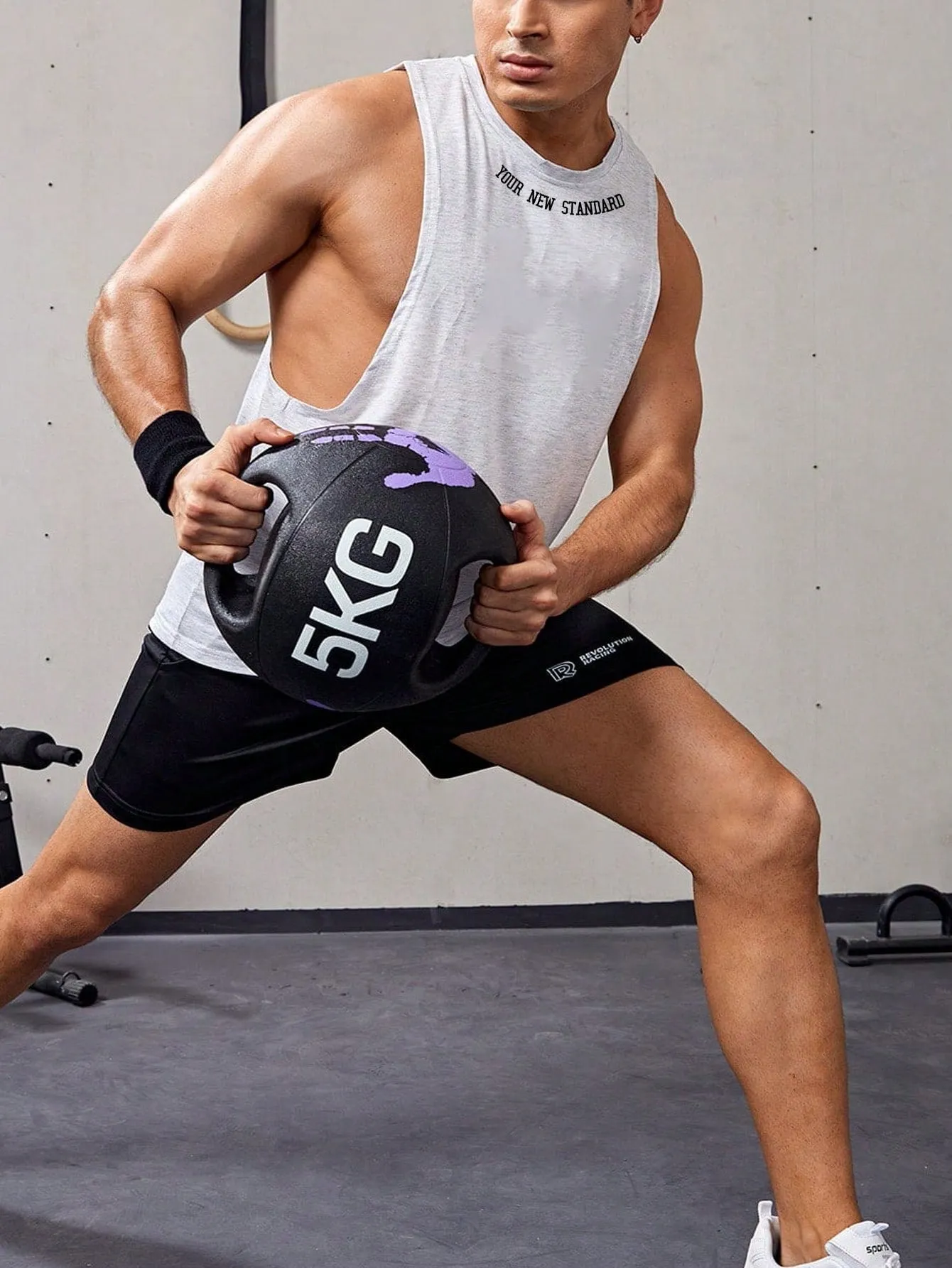 Men Letter Graphic Sports Tank Top