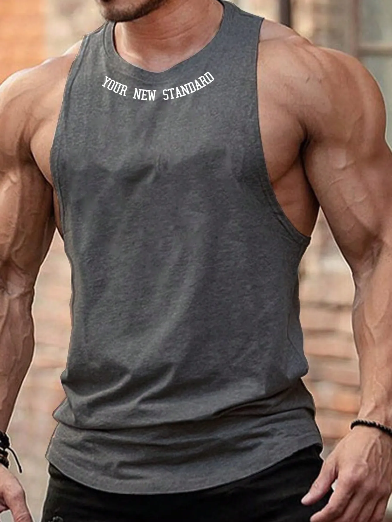 Men Letter Graphic Sports Tank Top