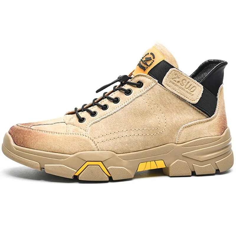 Men Shoes 2020 New Autumn Winter Trend Flat Shoes Pig Leather Plus Velvet Warm Cotton Shoes Anti-slip Martin Tooling Casual Shoes