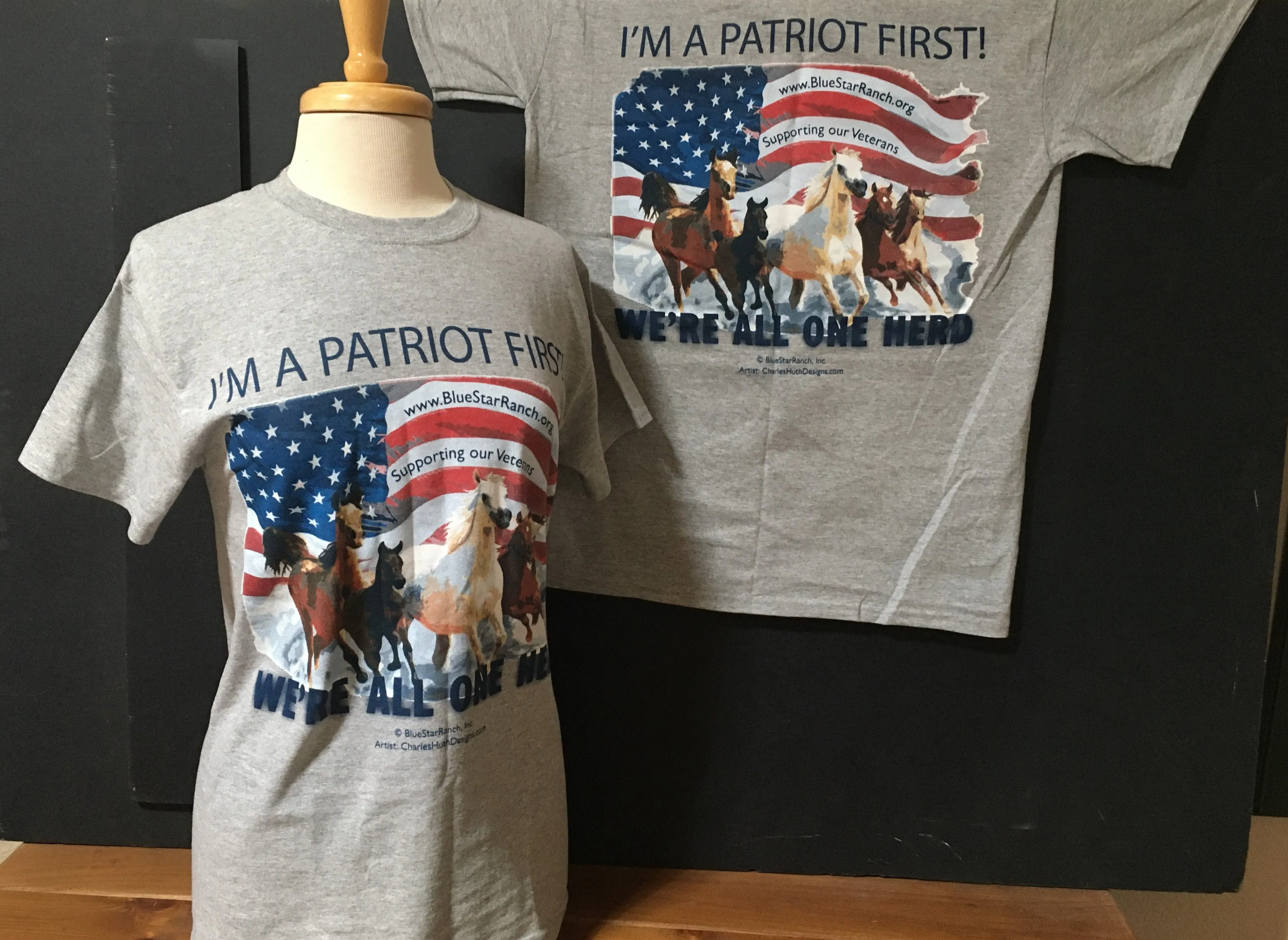 Men's & Ladies' T-Shirt: Blue Star Ranch Signature Logo