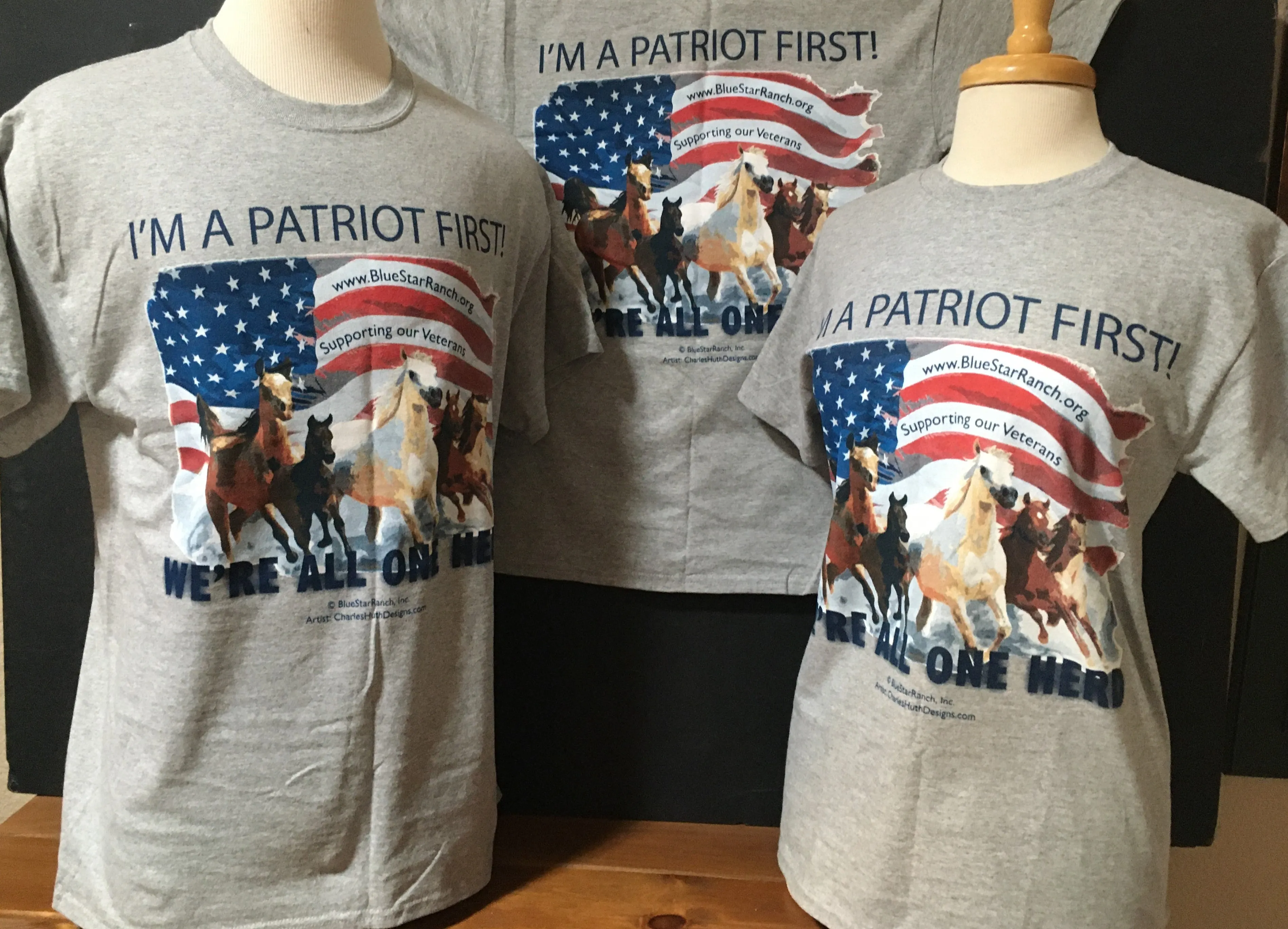 Men's & Ladies' T-Shirt: Blue Star Ranch Signature Logo
