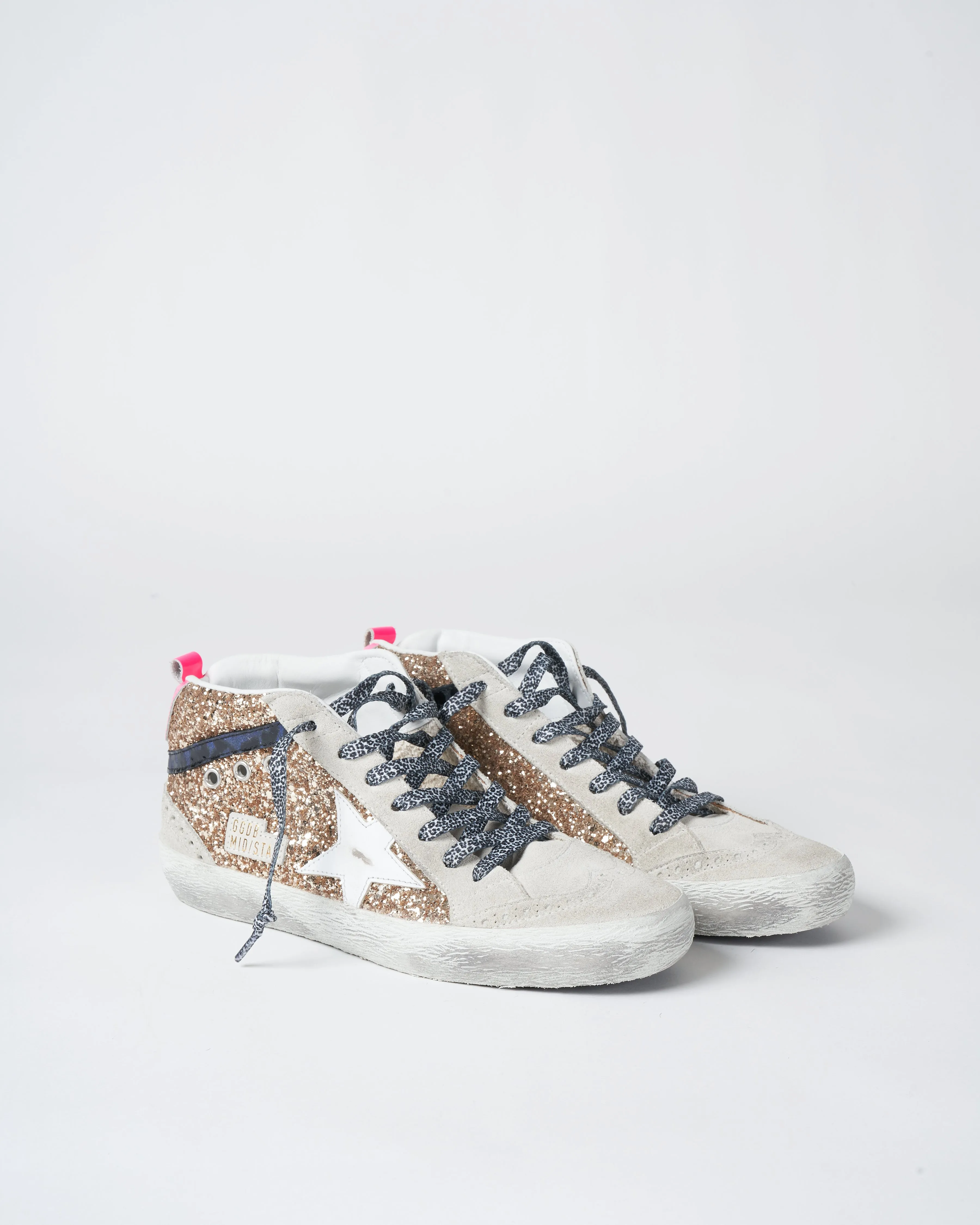 mid star glitter sneaker - light gold/ice/white/black blue