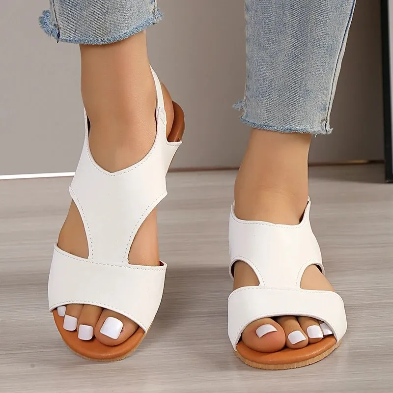 Minimalist T-Strap Sandal with Ankle Detail