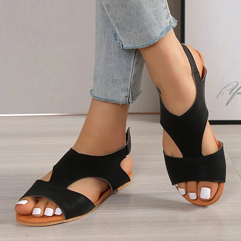 Minimalist T-Strap Sandal with Ankle Detail