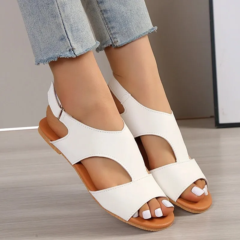 Minimalist T-Strap Sandal with Ankle Detail