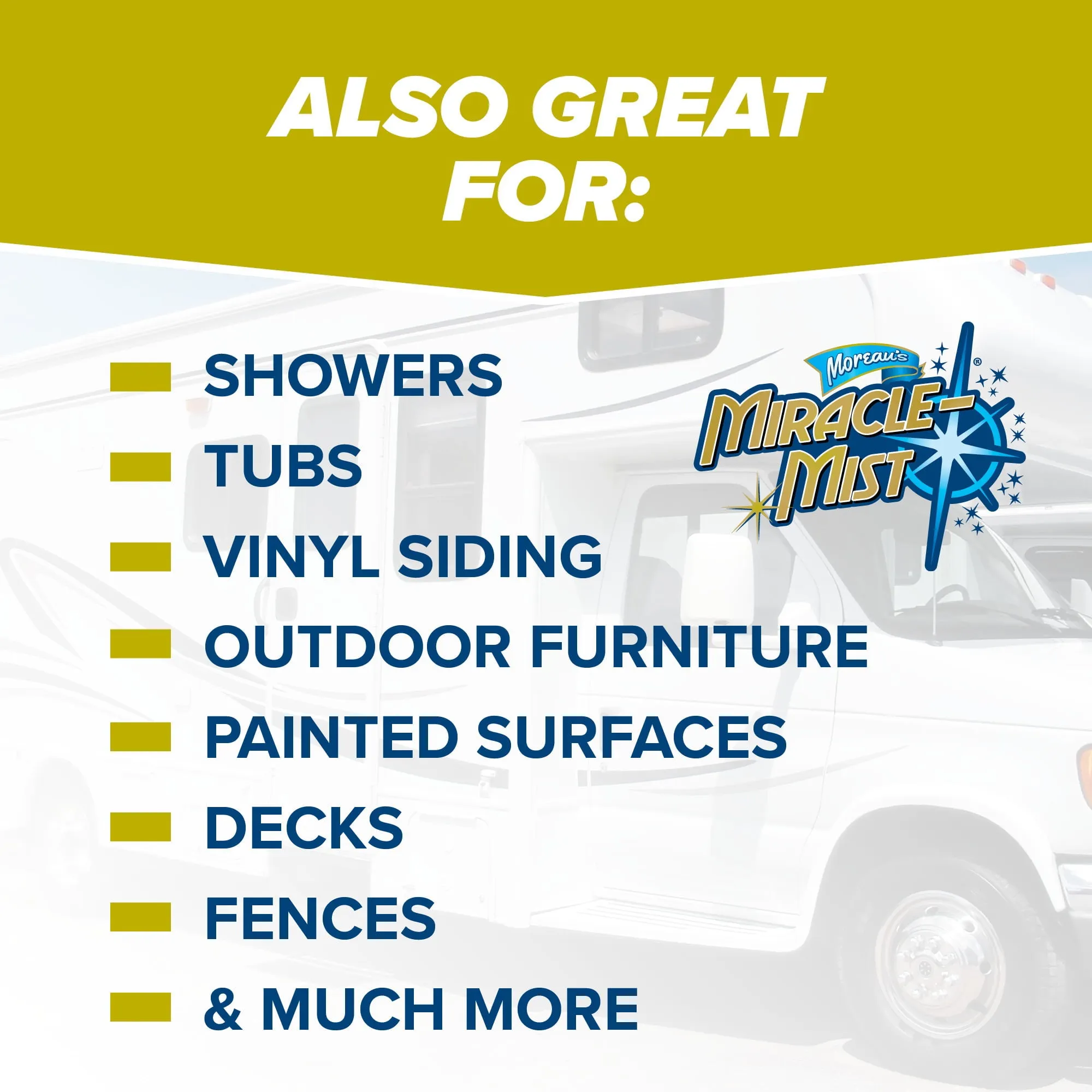 Miraclemist Instant - Mold and Mildew Spray Remover for RV and Boat'S Exterior a