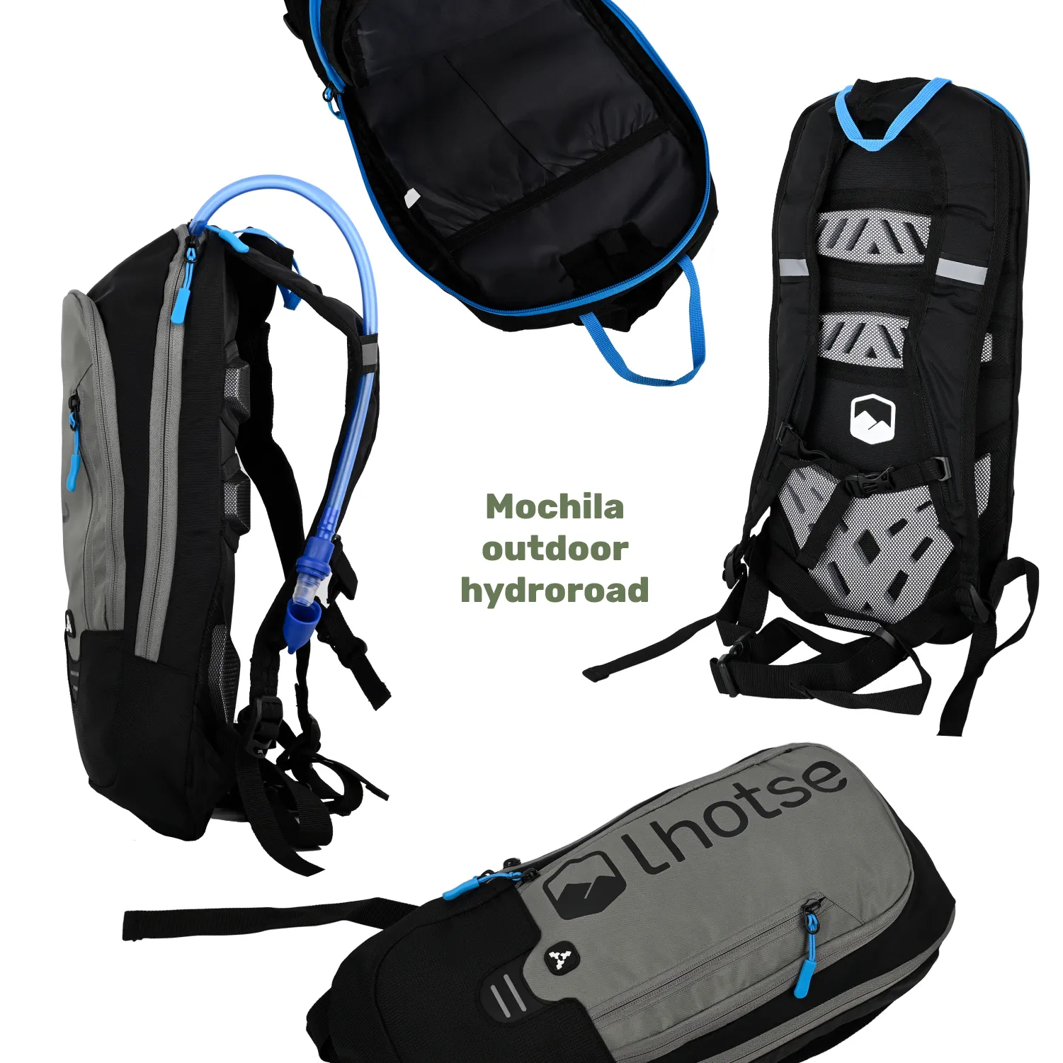Mochila Outdoor HYDROROAD Gris   Bolsa de Agua Lhotse