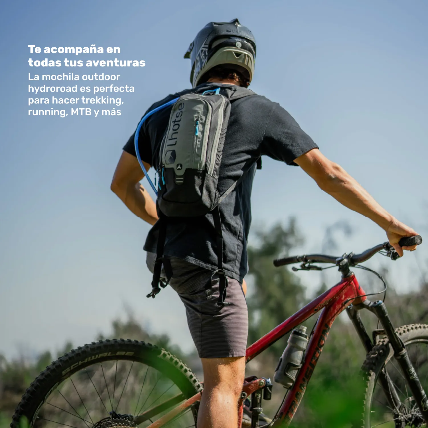 Mochila Outdoor HYDROROAD Gris   Bolsa de Agua Lhotse