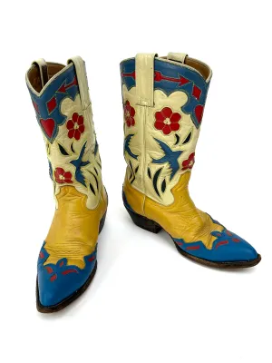 Montana Bluebird Embroidered Cowboy Boots