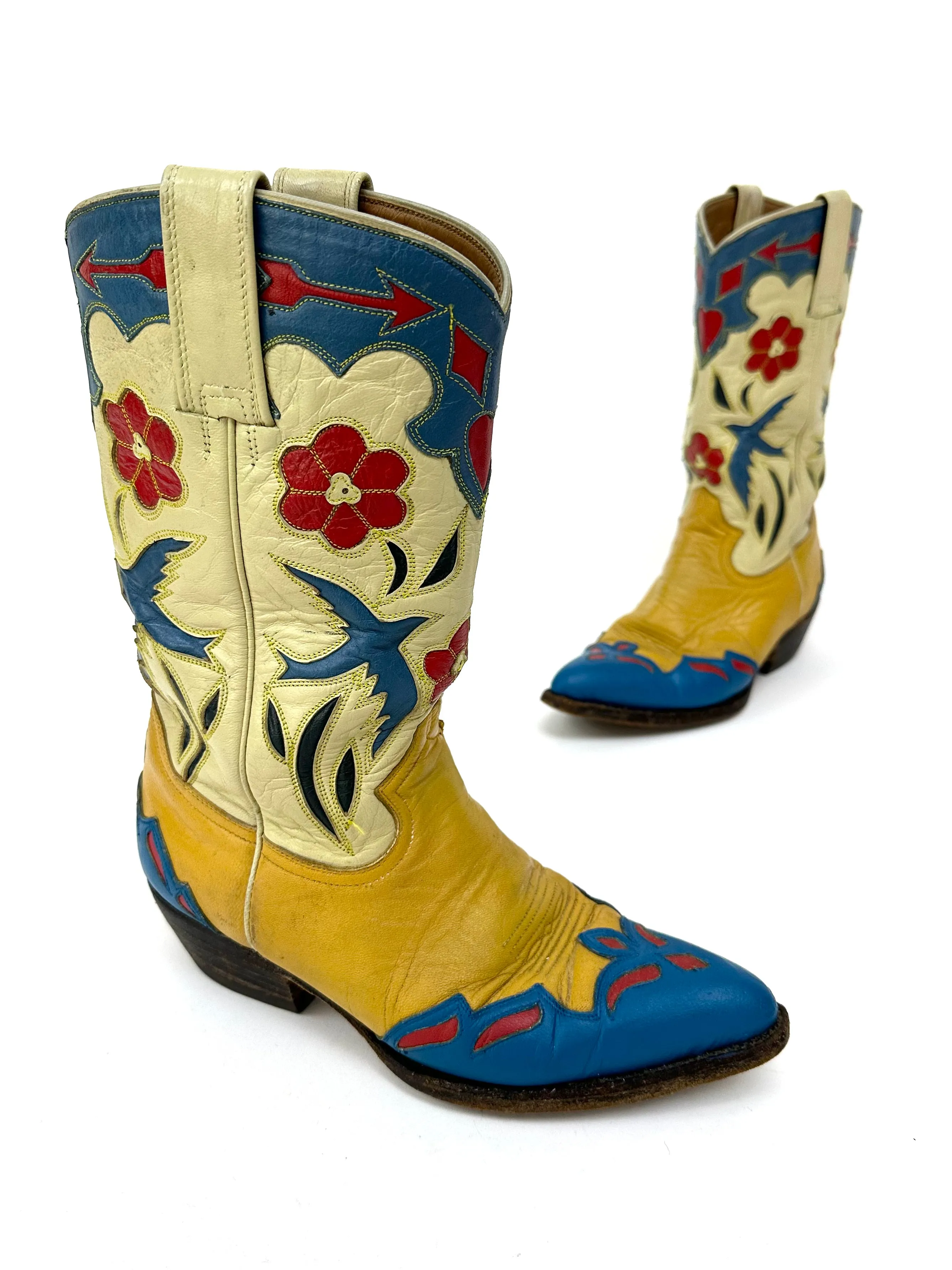 Montana Bluebird Embroidered Cowboy Boots