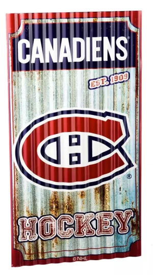Montreal Canadiens Corrugated Metal Wall Art,6m4364