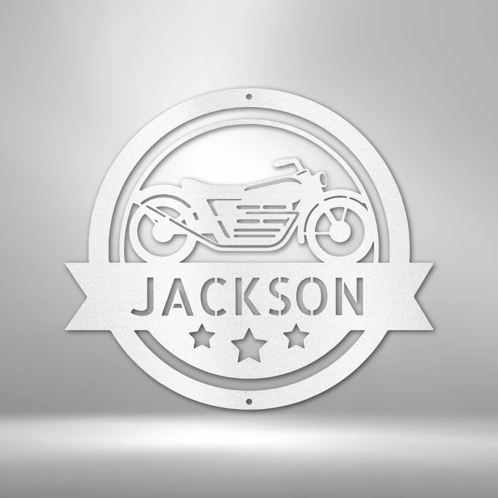 Motorcycle Specialist Monogram - Steel Sign
