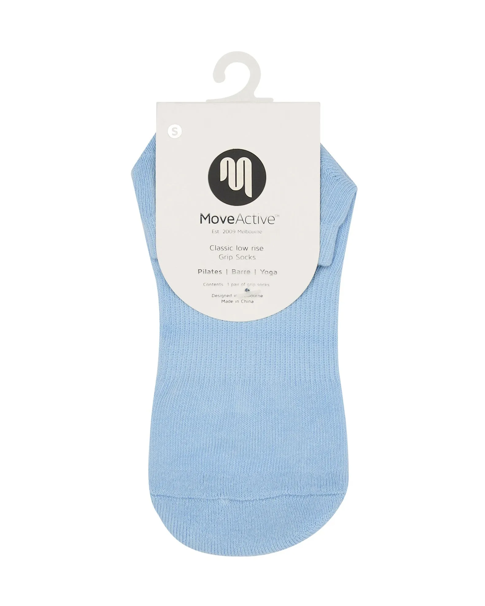 Move Active Classic Low Rise Grip Socks - Powder Blue
