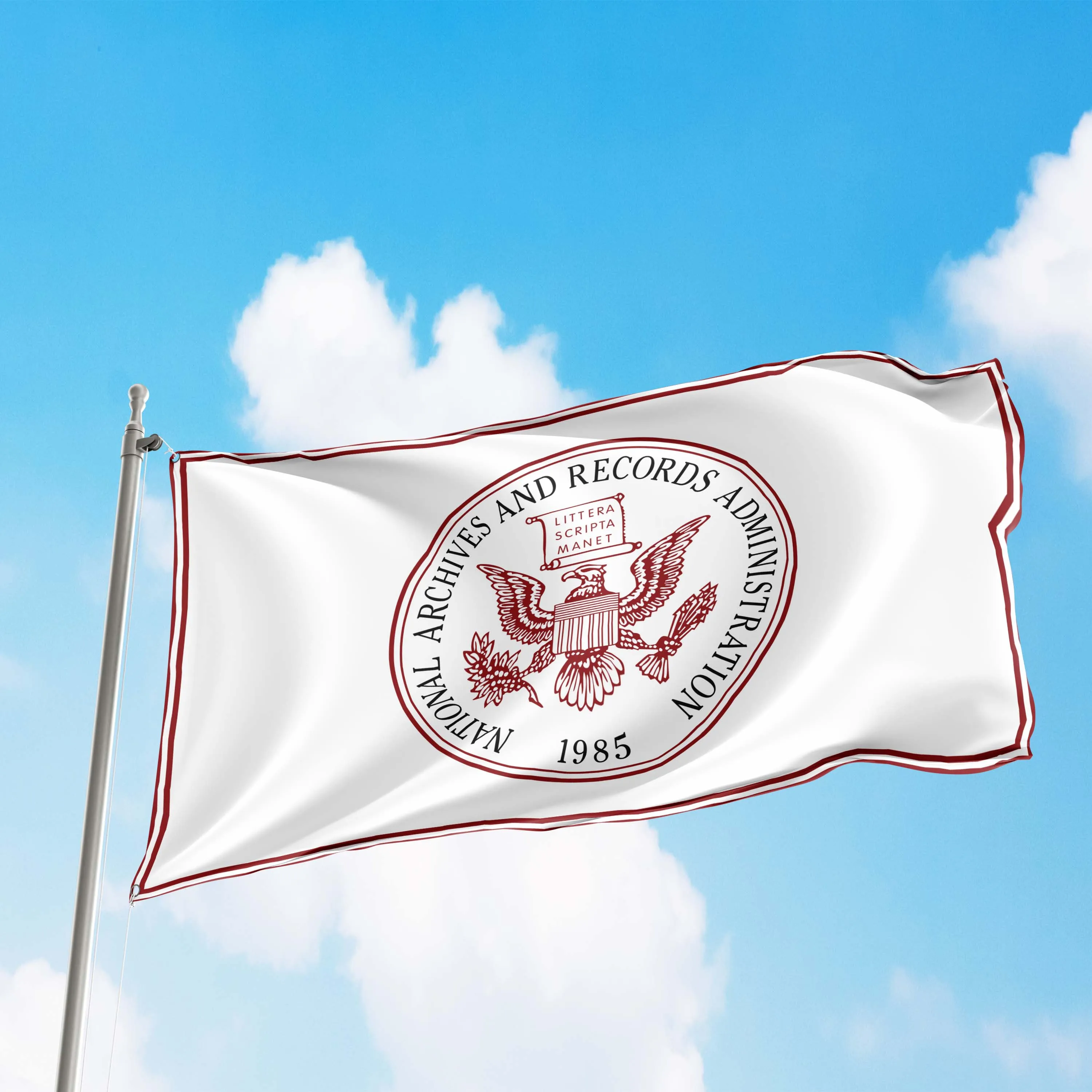 National Archives and Records Administration NARA Seal USA Flag Banner