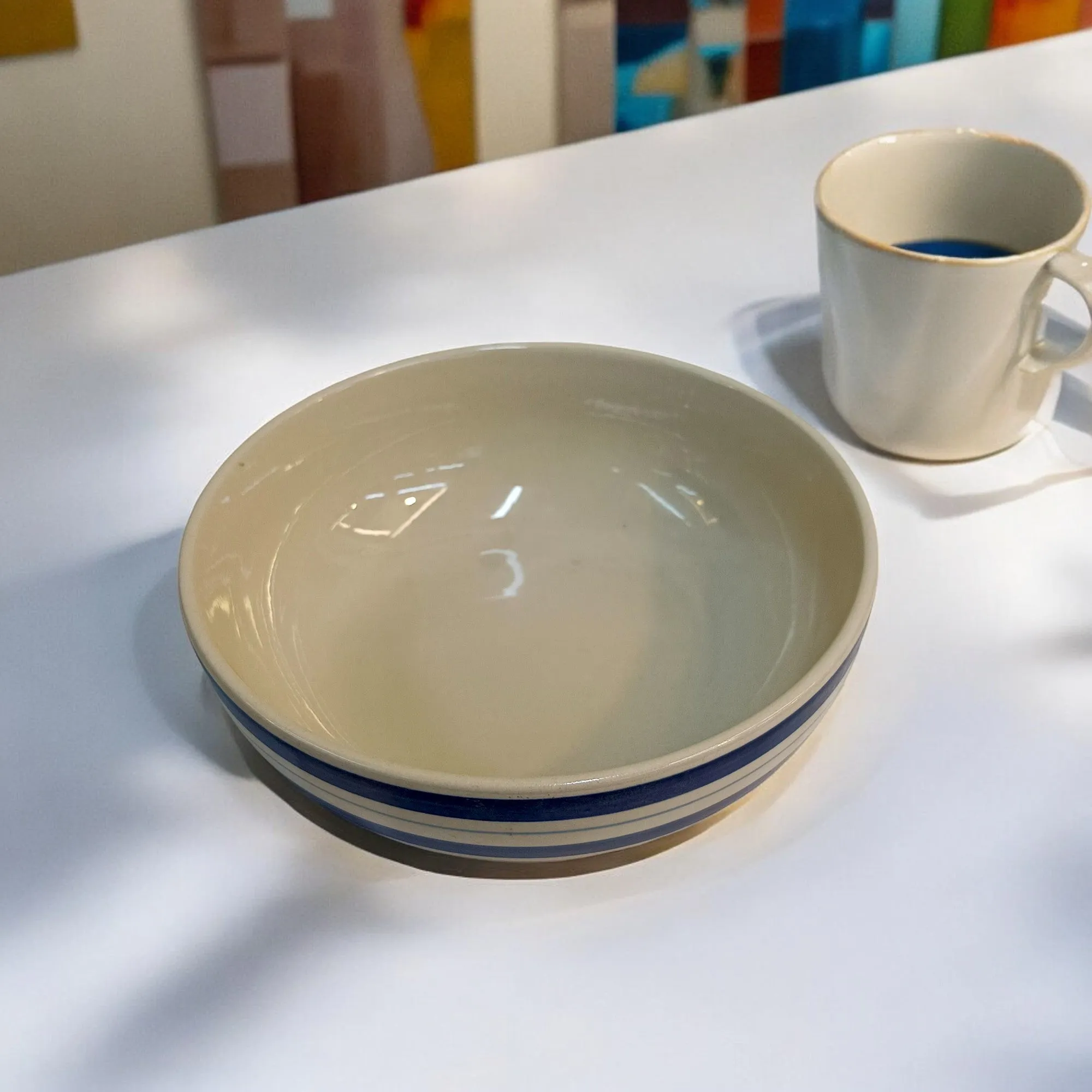 Nautical Stripes Ceramic Bowl (5.5 Inch)