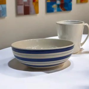 Nautical Stripes Ceramic Bowl (5.5 Inch)