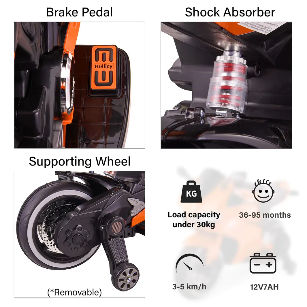 New 2025 Upgraded 12V Licensed Ducati Motorcycle with Training Wheels | Leather Seat | Ages 3-6