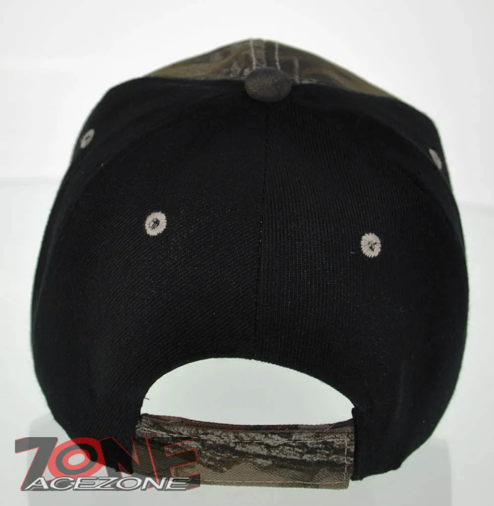 NEW! BIG BUCK HUNTER HUNT DEER BUCK OUTDOOR SPORTS CAP HAT CAMO BLACK