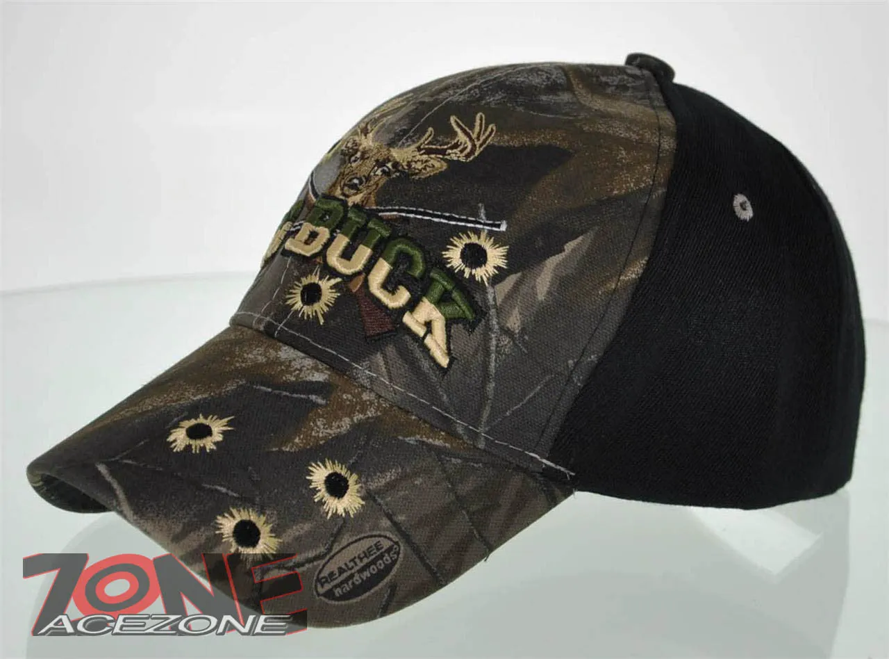 NEW! BIG BUCK HUNTER HUNT DEER BUCK OUTDOOR SPORTS CAP HAT CAMO BLACK