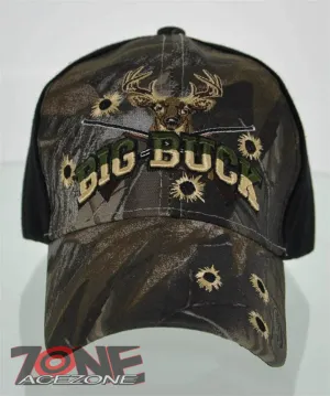 NEW! BIG BUCK HUNTER HUNT DEER BUCK OUTDOOR SPORTS CAP HAT CAMO BLACK