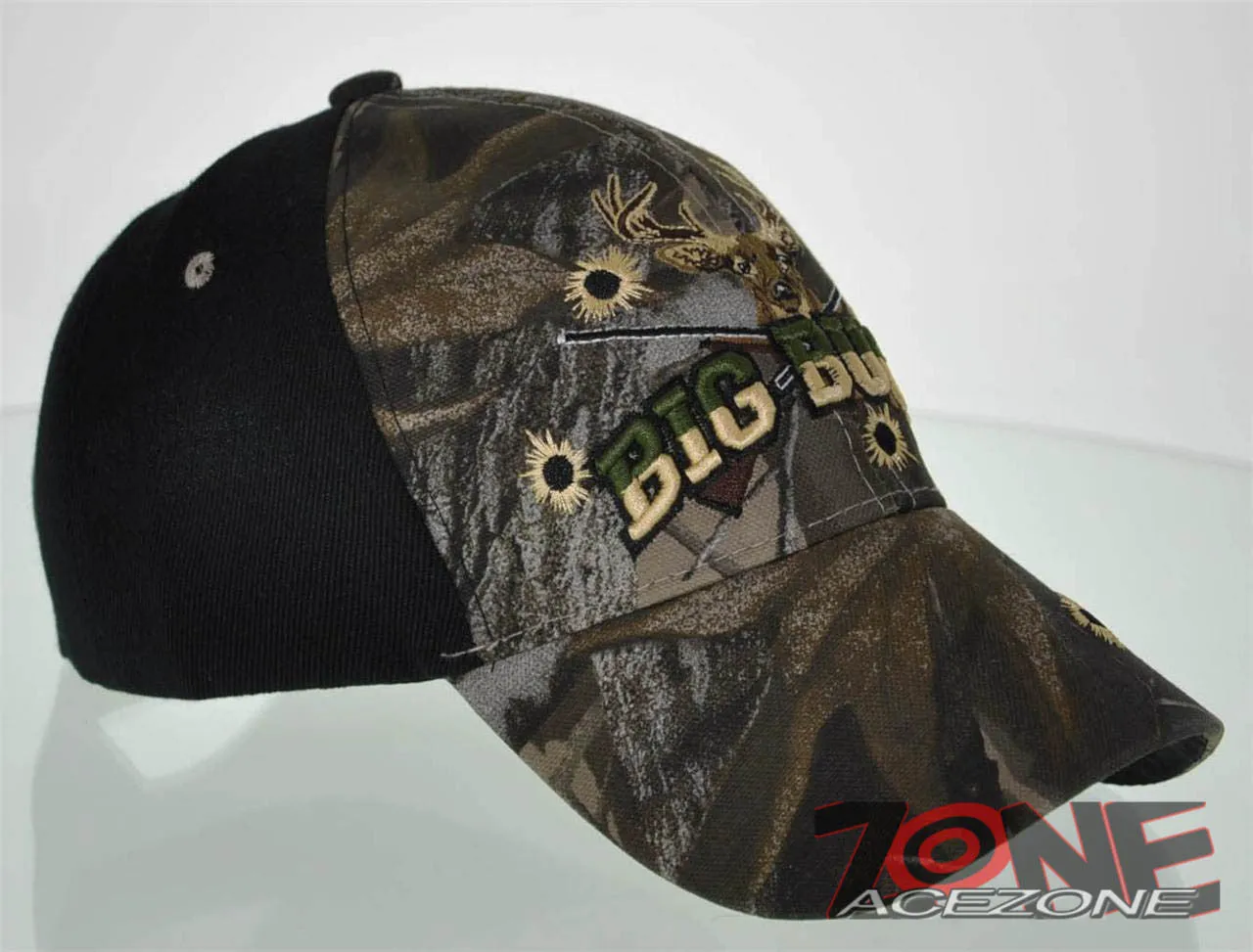 NEW! BIG BUCK HUNTER HUNT DEER BUCK OUTDOOR SPORTS CAP HAT CAMO BLACK