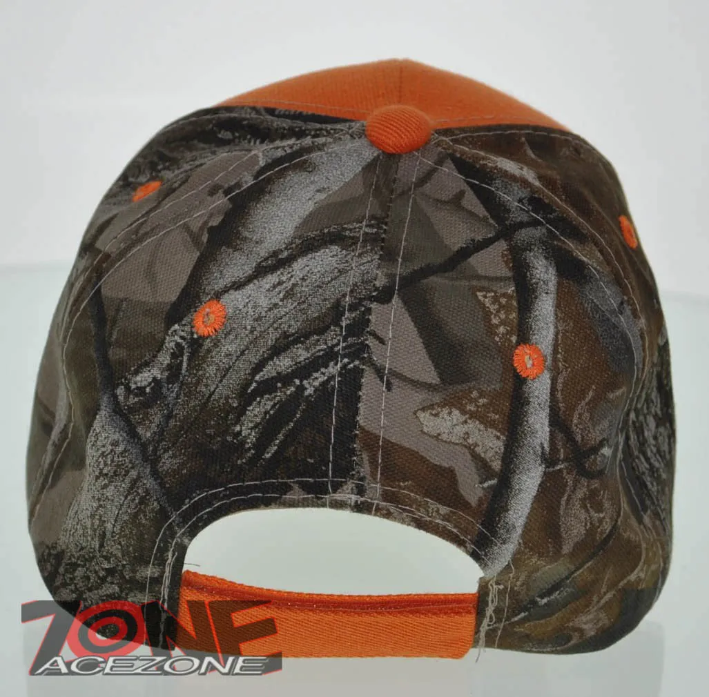 NEW! BIG BUCK HUNTER HUNT DEER BUCK OUTDOOR SPORTS CAP HAT ORANGE CAMO