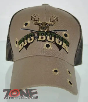 NEW! BIG BUCK HUNTER HUNT DEER BUCK OUTDOOR SPORTS CAP HAT TAN CAMO