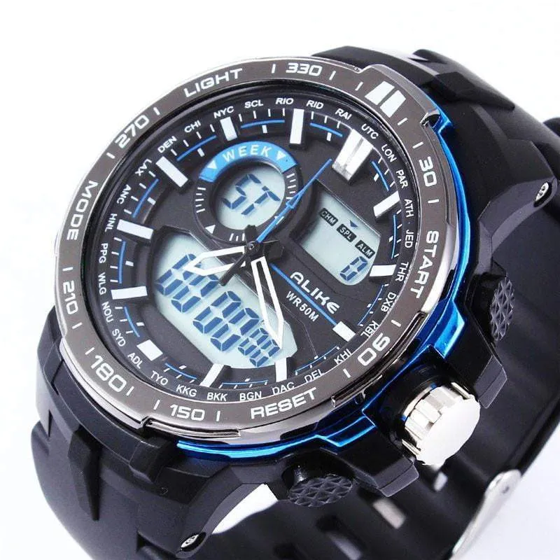 New Digital Watch Men Analog Sports Outdoor Quartz Wrist Military Watch