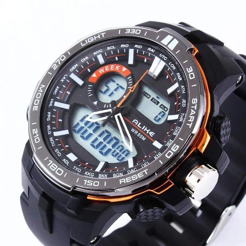 New Digital Watch Men Analog Sports Outdoor Quartz Wrist Military Watch