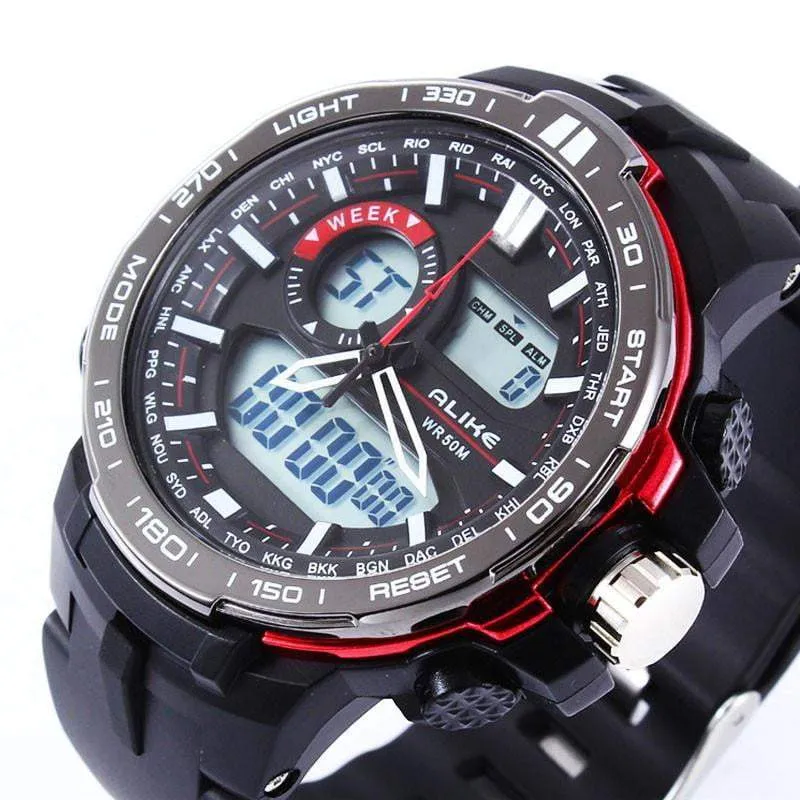 New Digital Watch Men Analog Sports Outdoor Quartz Wrist Military Watch